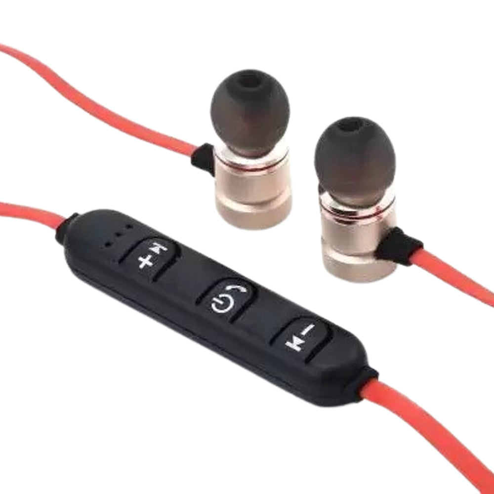 MZ gold Magnet Wireless Bluetooth Headphones, Headset with Mic and Sound Button Earphone