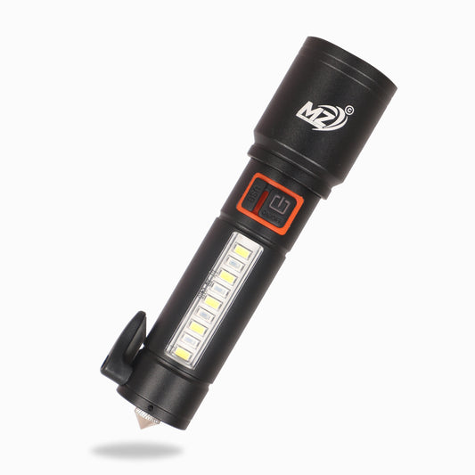 MZ® Premium LED Flashlight – Side COB Panel, Rechargeable & Compact Design