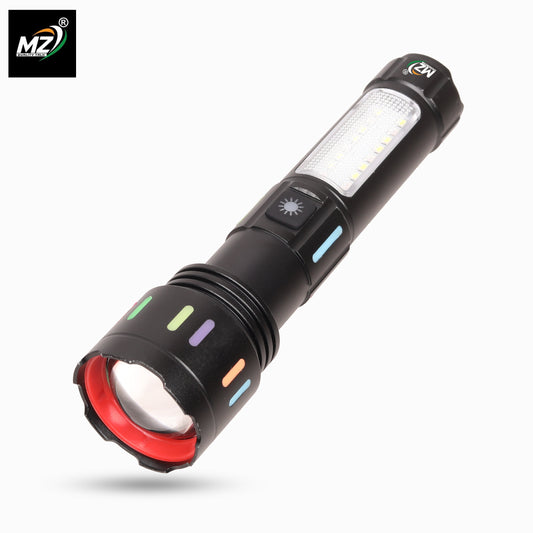 LED Torch Light – Stylish Multi-Color Design, Front & Side Illumination