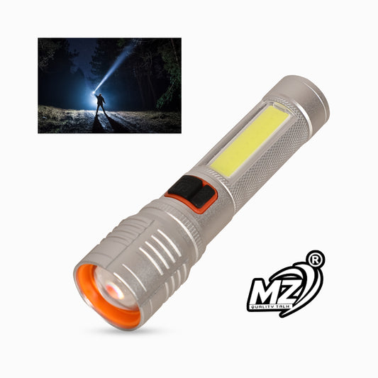 MZ® LED Torch Light – Stylish Multi-Color Design, Front & Side Illumination
