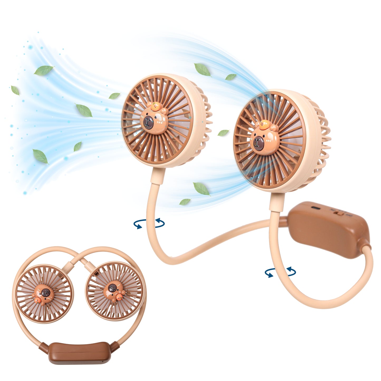 Rechargeable USB Neck Fan