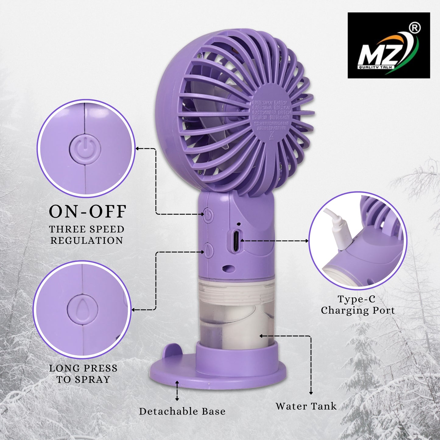 USB Portable Mini Fan with water cooling