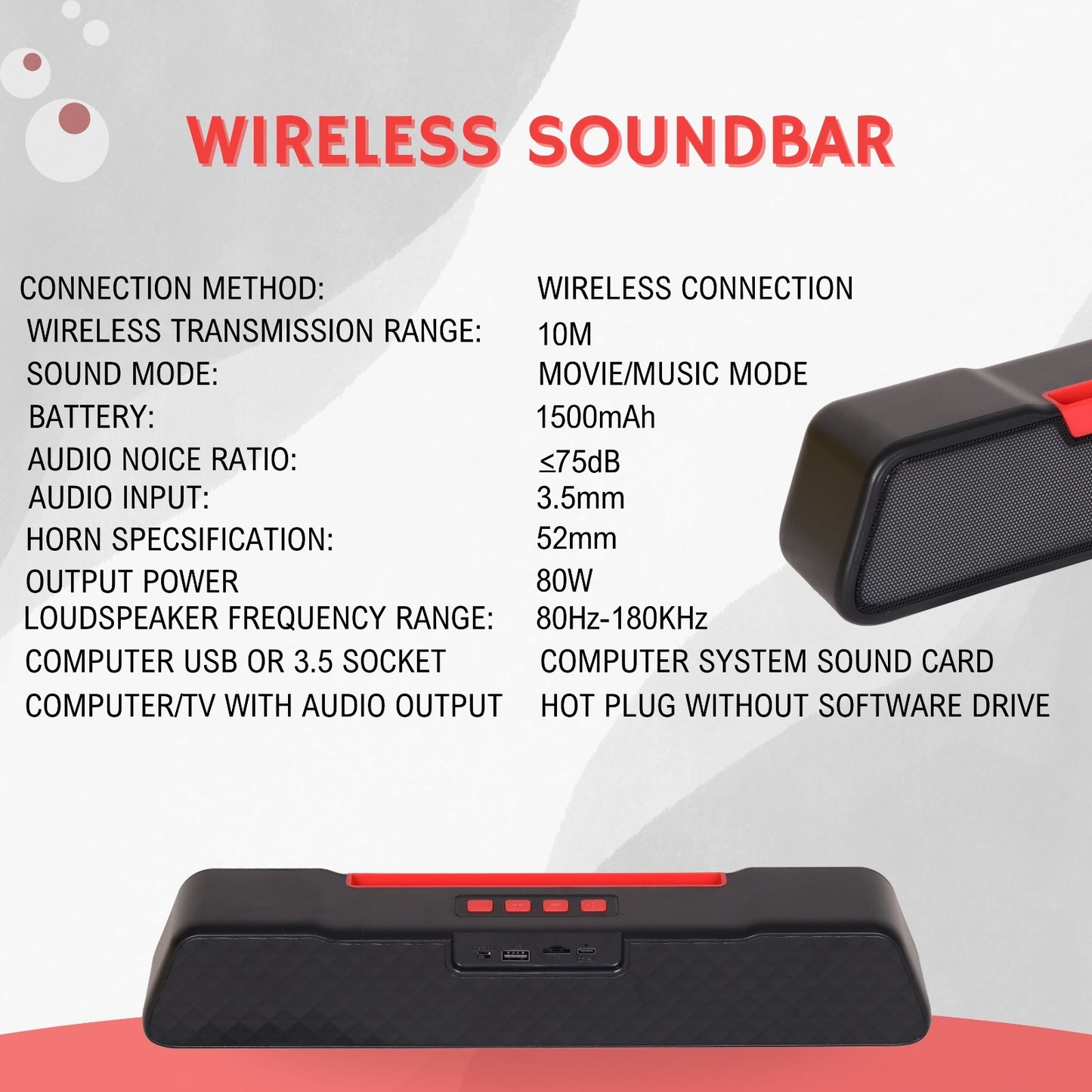 MZ M51 sound bar get Cinema Sound in Your Living Room