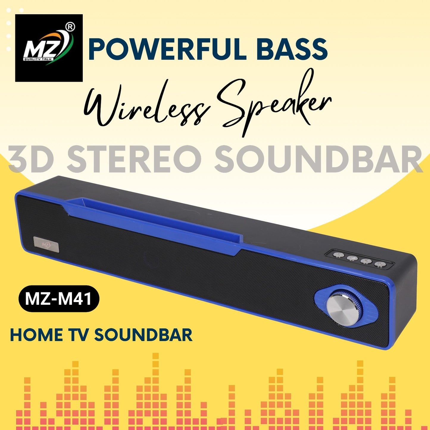 Wireless Sound Bar. Wired Power