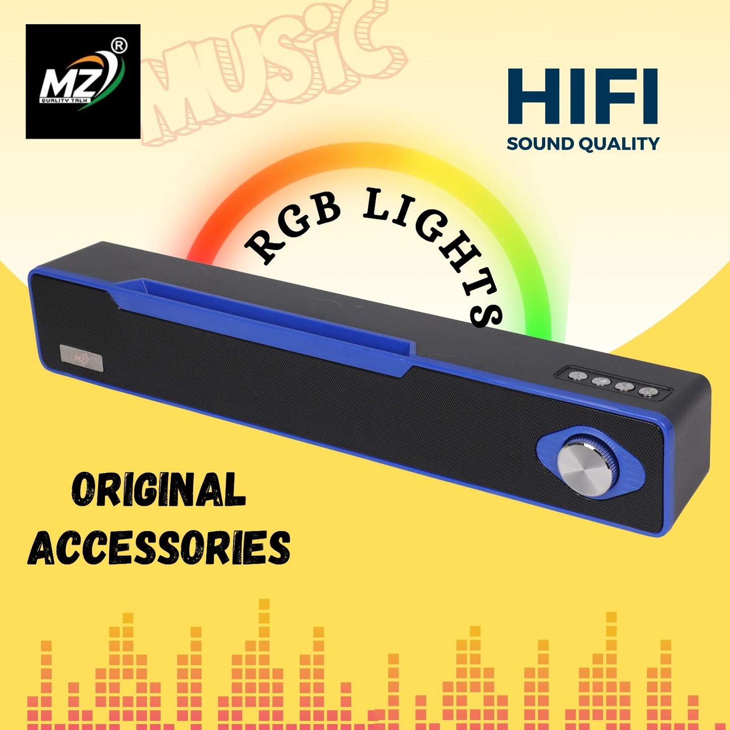 Wireless Sound Bar. Wired Power