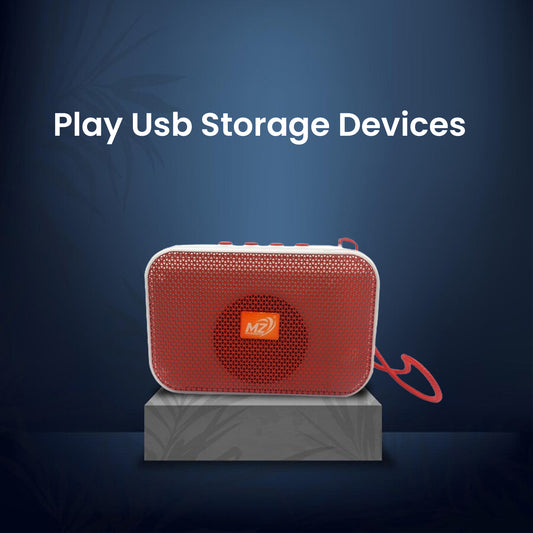 MZ 418 Bluetooth Portable Dual Speaker USB and TF-Card Music Playback, Line-in Connectivity, Rechargeable Battery, FM Radio