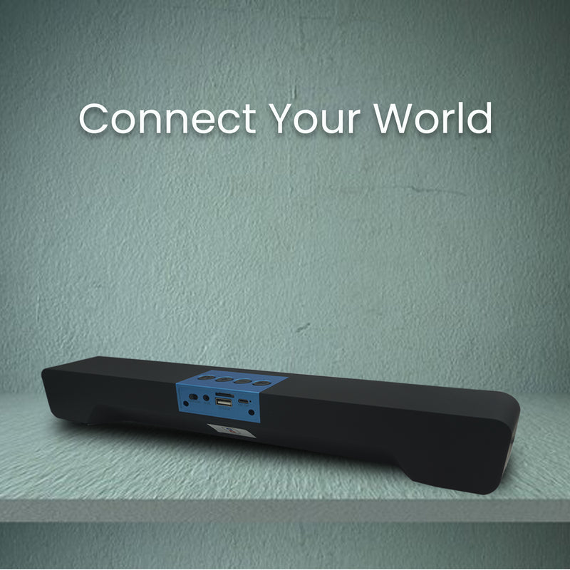 MZ 302 Wireless BT v5.0 Portable Speaker with 10W RMS Output, TWS, 10H Backup Approx, Built in Rechargeable Battery FM Radio, AUX, mSD, USB, Call Function and Dual 52mm Drivers Multi