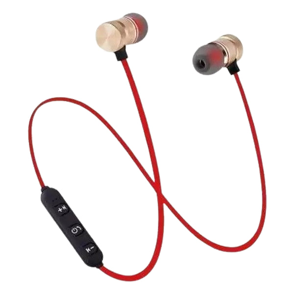 MZ gold Magnet Wireless Bluetooth Headphones, Headset with Mic and Sound Button Earphone