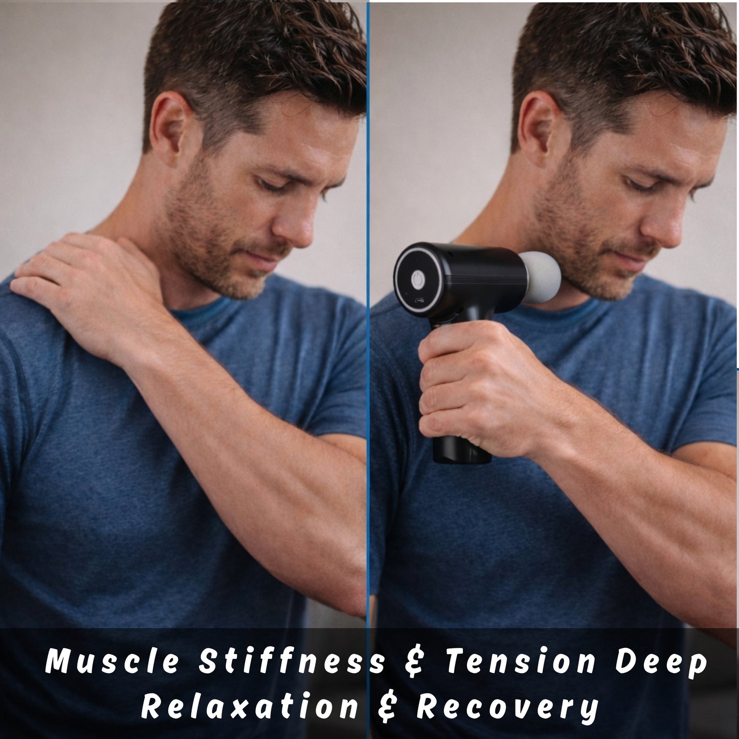 mz quality Body Massager for Pain Relief | Massage Gun for Back Leg & Full Body | 4 Specialized Heads For Full Body Pain Relief - Multicolor