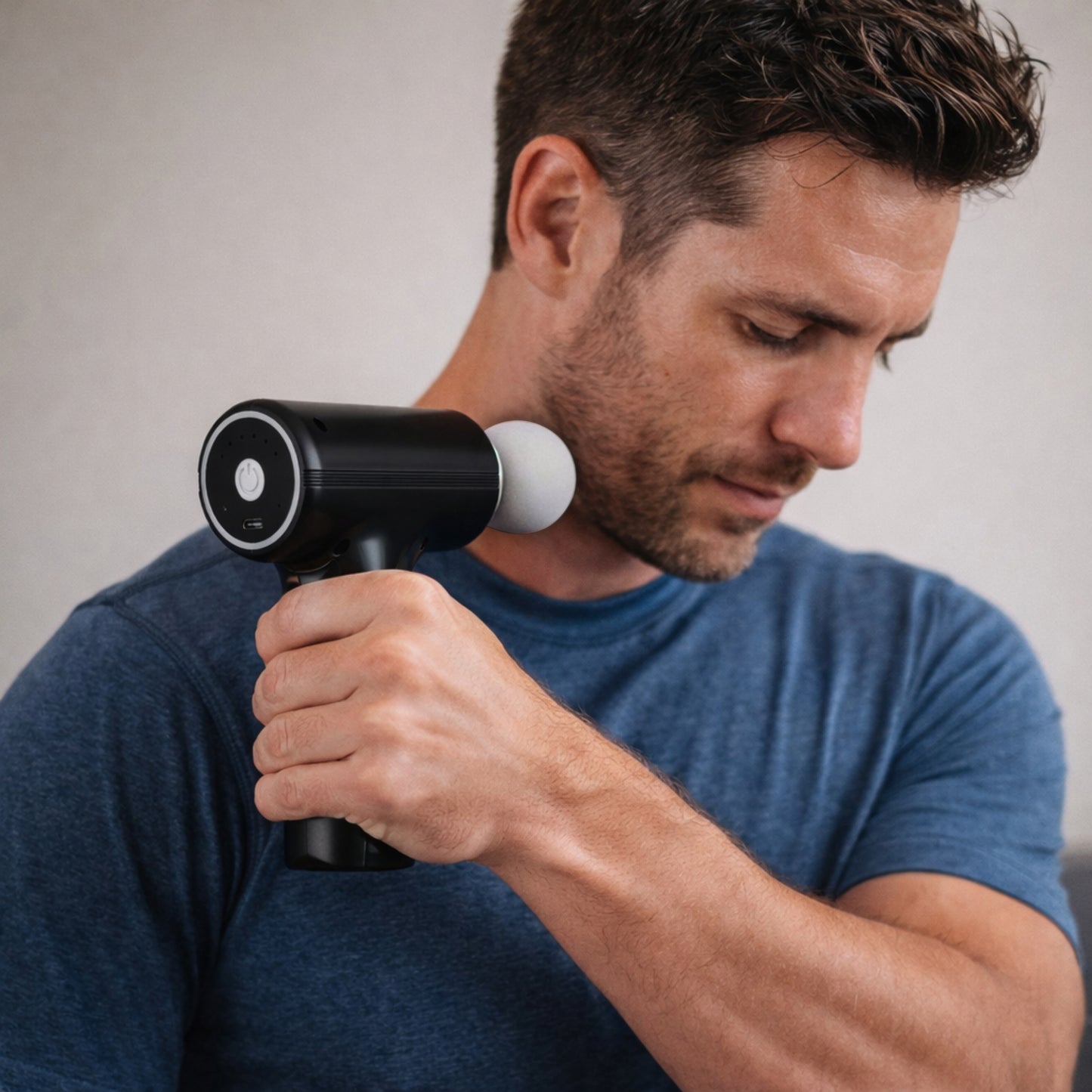 mz quality Body Massager for Pain Relief | Massage Gun for Back Leg & Full Body | 4 Specialized Heads For Full Body Pain Relief - Multicolor