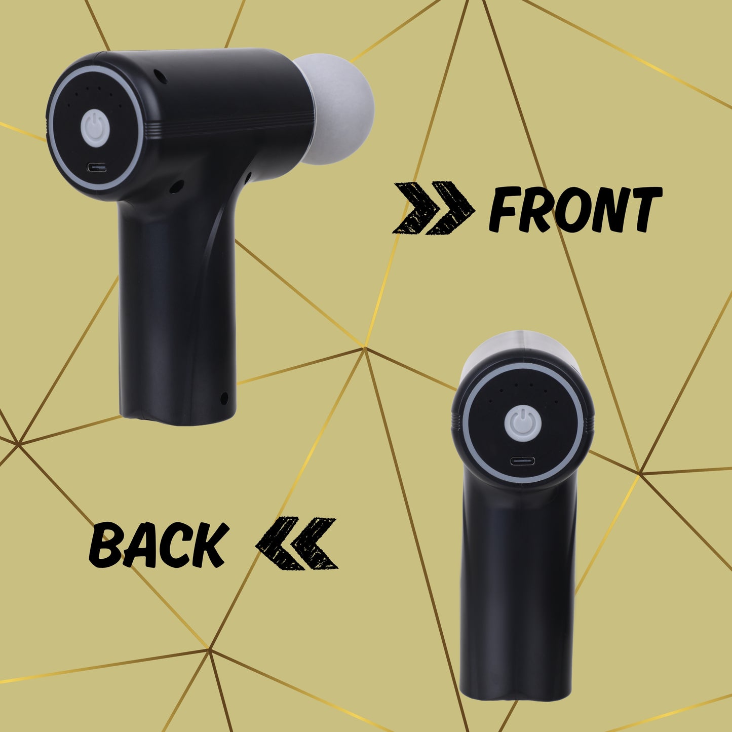 mz quality Body Massager for Pain Relief | Massage Gun for Back Leg & Full Body | 4 Specialized Heads For Full Body Pain Relief - Multicolor