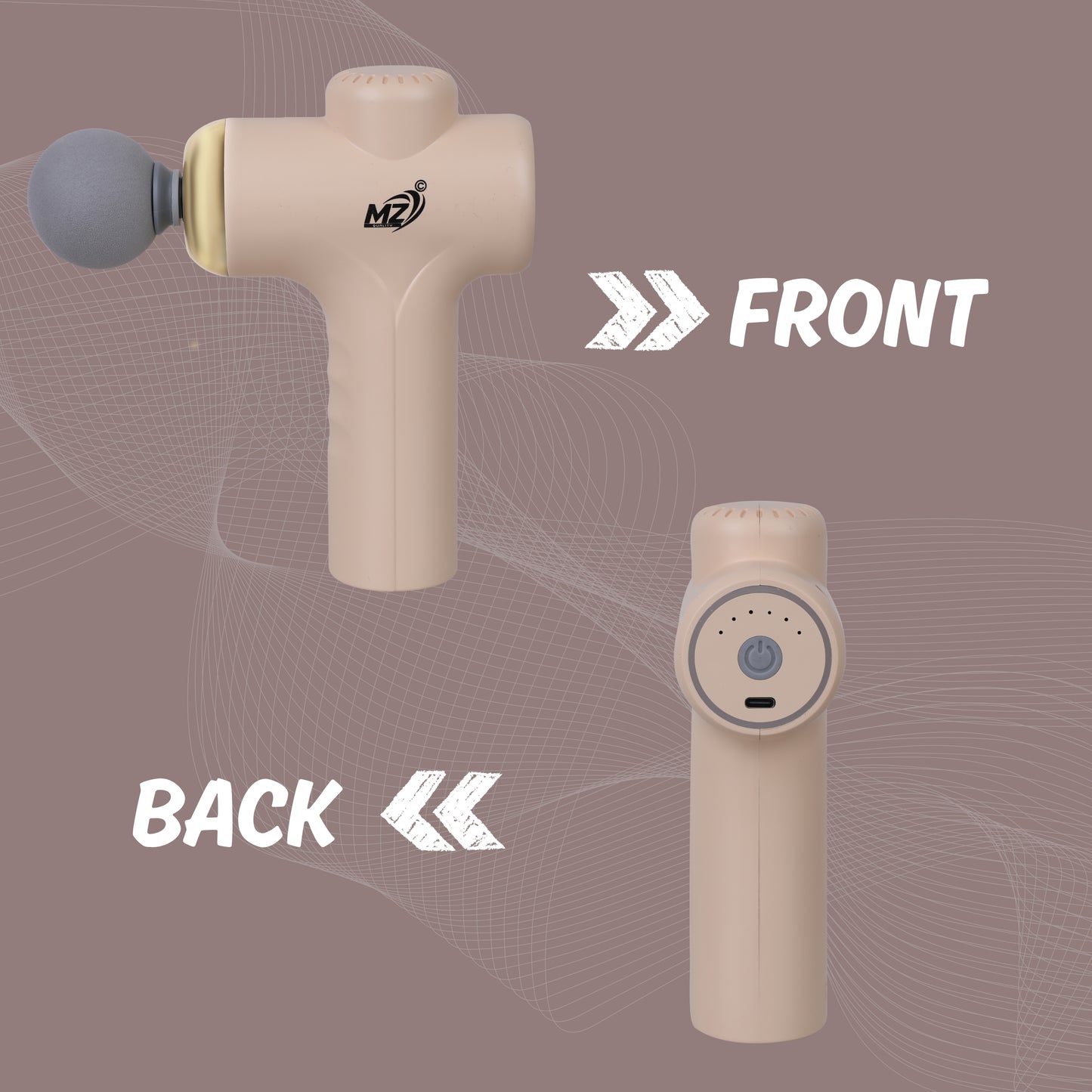 Mz Quality Massage Gun | Body Massager for Pain Relief | Massage Gun for Back Leg & Full Body | 4 Specialized Heads For Full Body Pain Relief