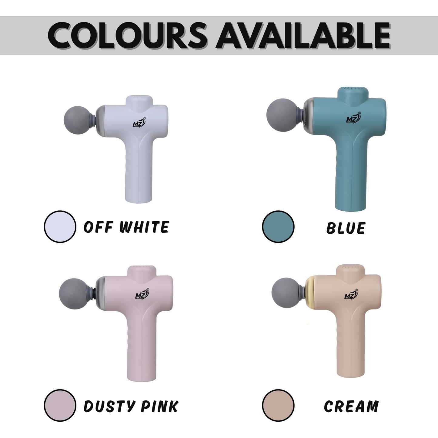 Mz Quality Massage Gun | Body Massager for Pain Relief | Massage Gun for Back Leg & Full Body | 4 Specialized Heads For Full Body Pain Relief