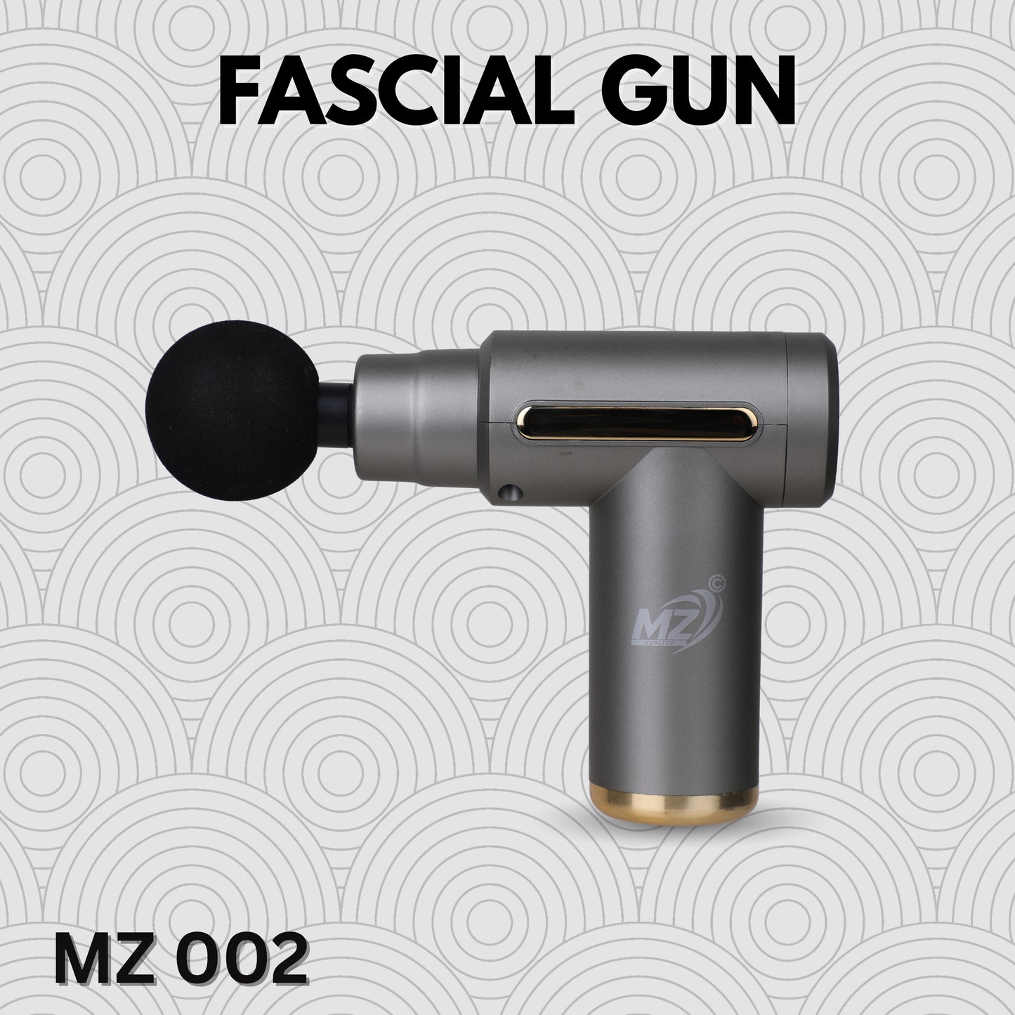 Massage Gun with 4 Attachment Heads, Black, Percussion Massager, Deep Tissue Muscle Recovery