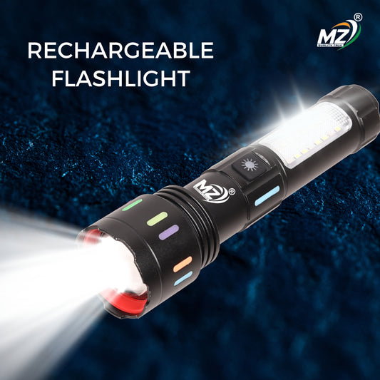 LED Torch Light – Stylish Multi-Color Design, Front & Side Illumination