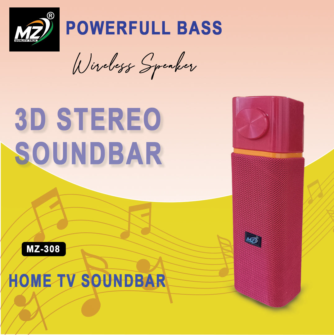 MZ 308 Vertical Bluetooth Sound Bar – Powerful Sound in a Sleek Design