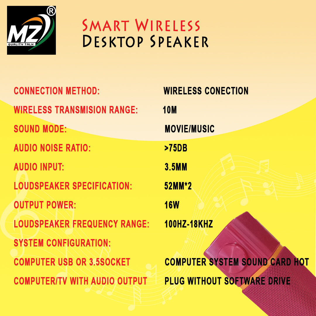MZ 308 Vertical Bluetooth Sound Bar – Powerful Sound in a Sleek Design