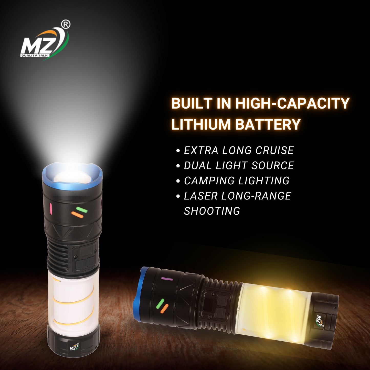 Ultra-Bright LED Flashlight – USB Rechargeable & Multi-Mode Torch