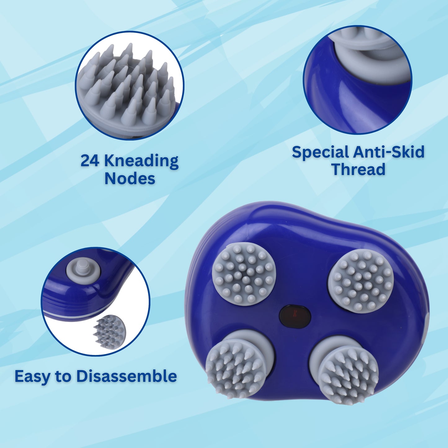 Mz quality Silicon Kneading Points with Detachable Heads | Scalp, Body & Head Massager