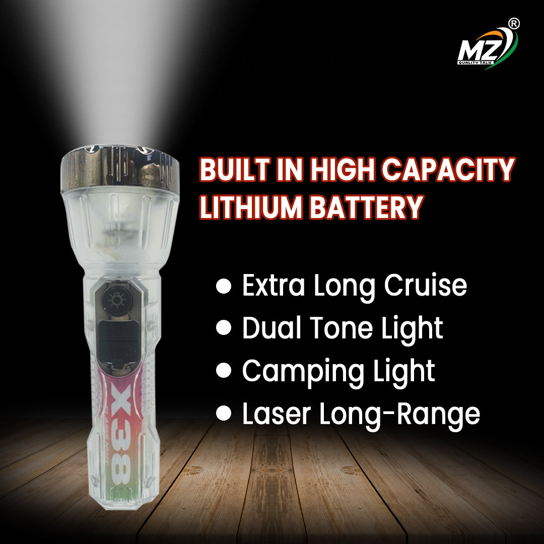 Multi-Function LED Flashlight - Type C Charging And solar charging