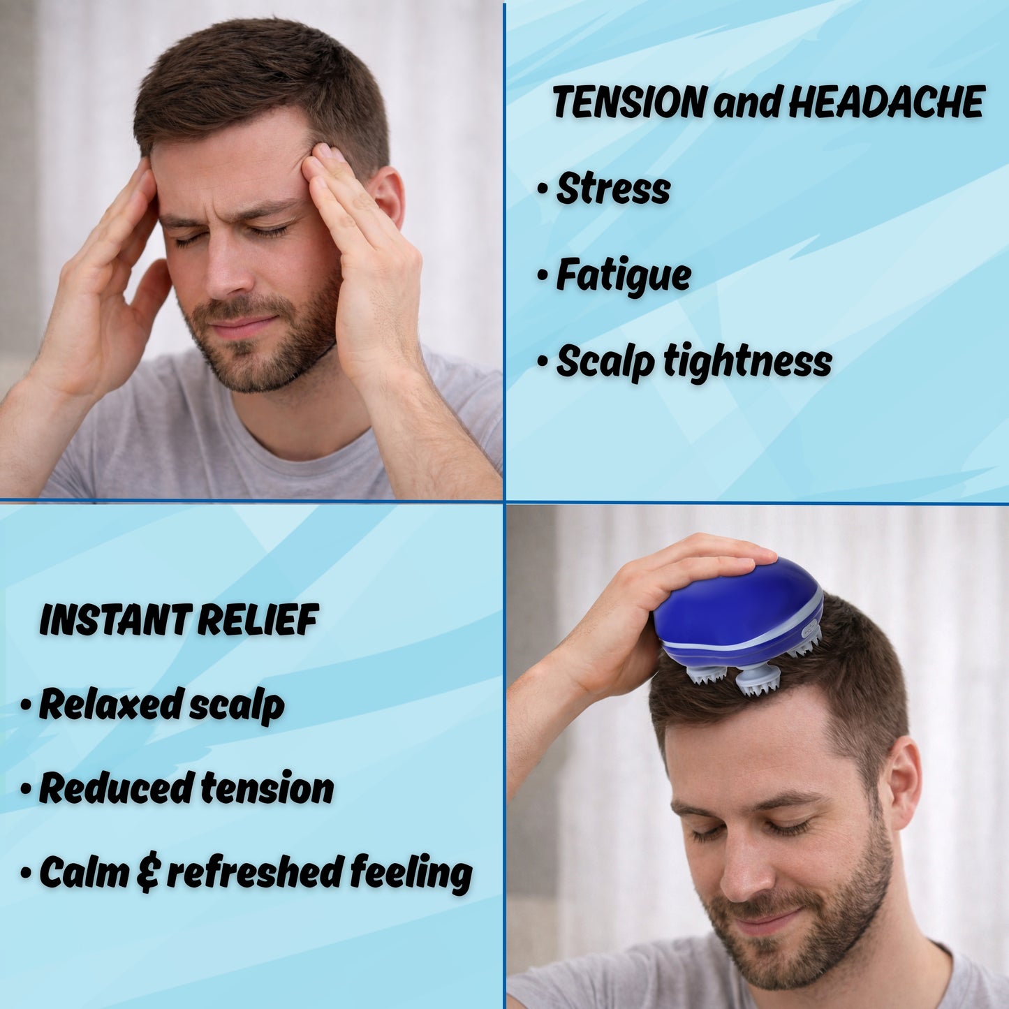 Mz quality Silicon Kneading Points with Detachable Heads | Scalp, Body & Head Massager