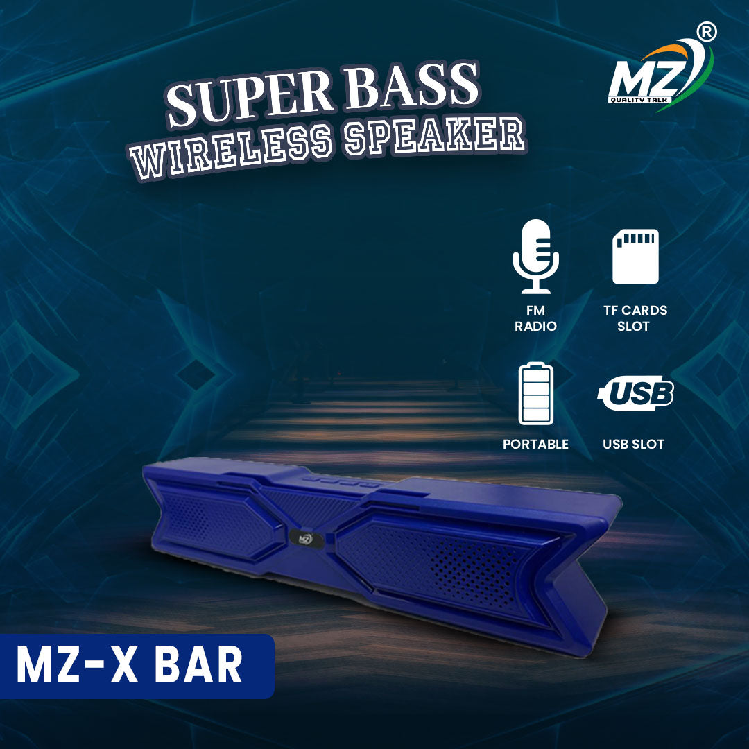 MZ-X BAR Bluetooth Sound Bar- Immersive Audio, Sleek Design