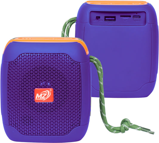 Mz Quality Talk 5W Portable Speaker,24 Hours Playtime,Powerful Bass, Wireless Stereo Speaker 5 W Bluetooth Speaker  (Blue, 5.1 Channel)