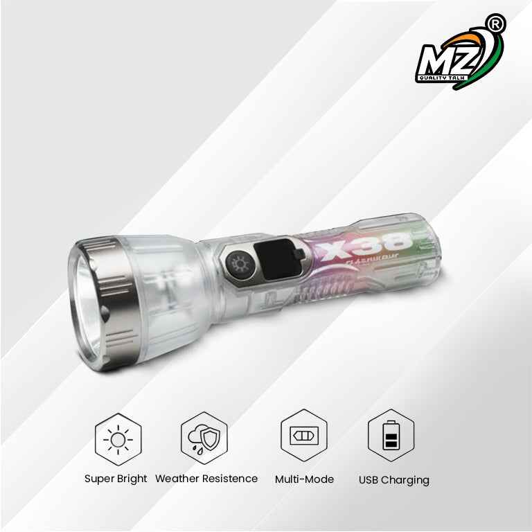 Multi-Function LED Flashlight - Type C Charging And solar charging
