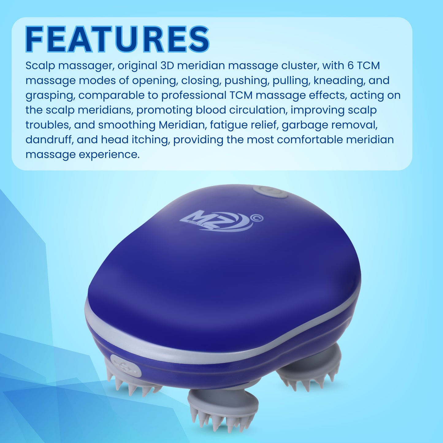 Mz quality Silicon Kneading Points with Detachable Heads | Scalp, Body & Head Massager