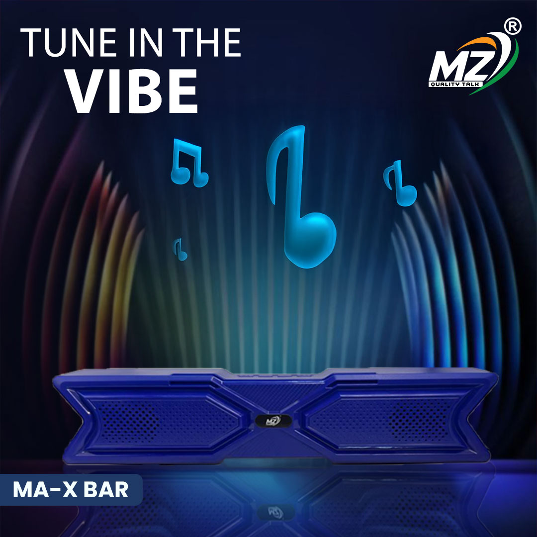 MZ-X BAR Bluetooth Sound Bar- Immersive Audio, Sleek Design