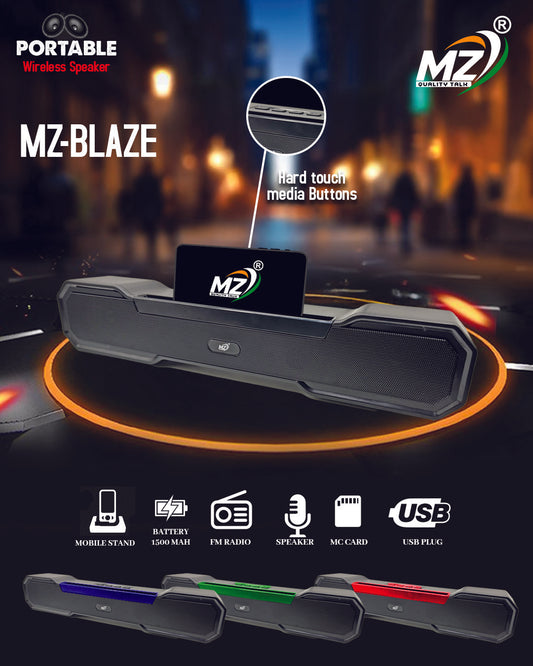 MZ Blaze Bluetooth Sound Bar – Immersive Audio, Sleek Design