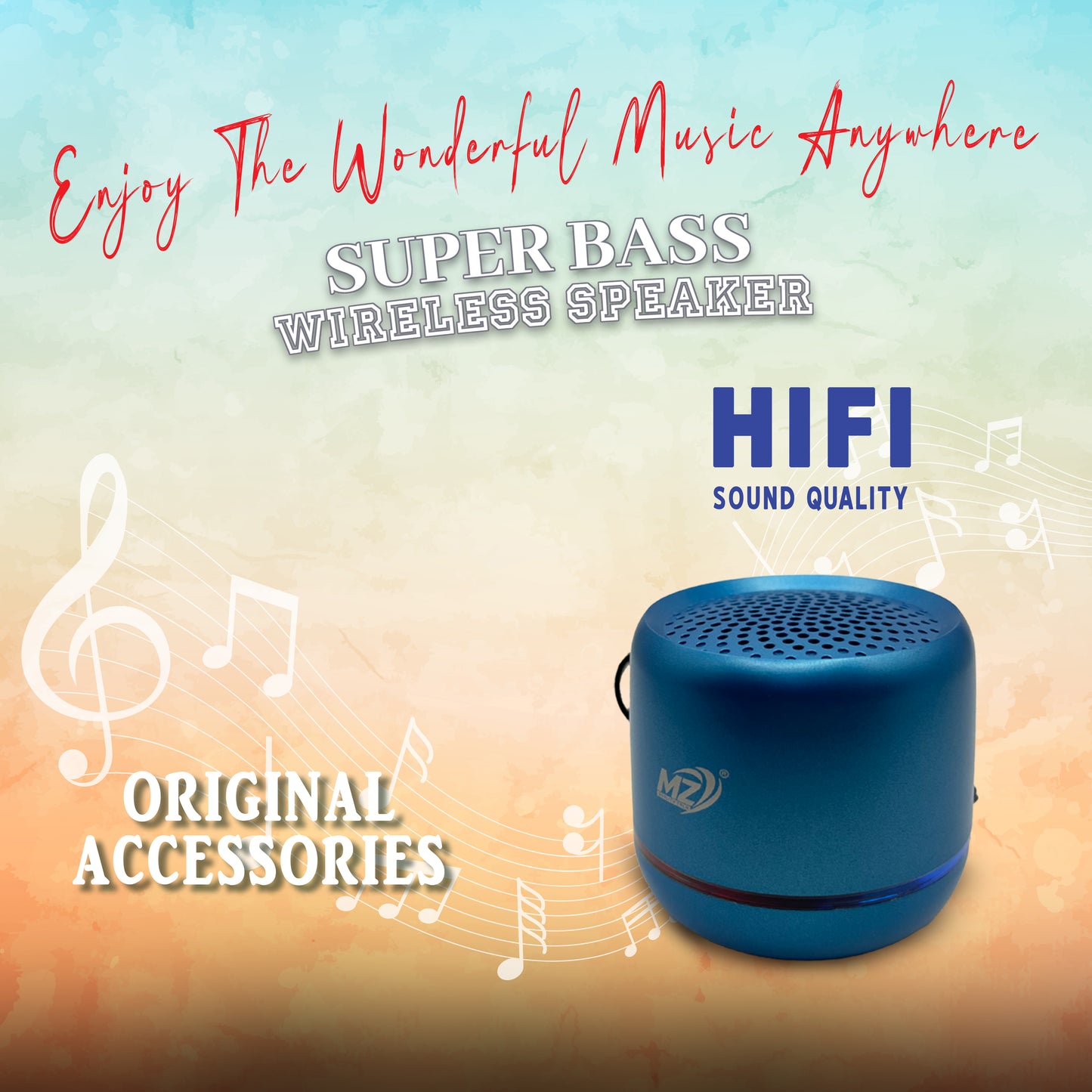 MZ Blitz Pro Stylish & Fun – Compact RGB Bluetooth Speaker