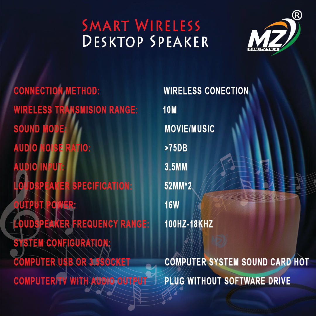 MZ Spinx Bluetooth Speaker with RGB Lights