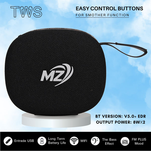 Mz Quality Talk Stylish Double Bass Speaker 15 W Bluetooth Party Speaker  (Black, 5.1 Channel)